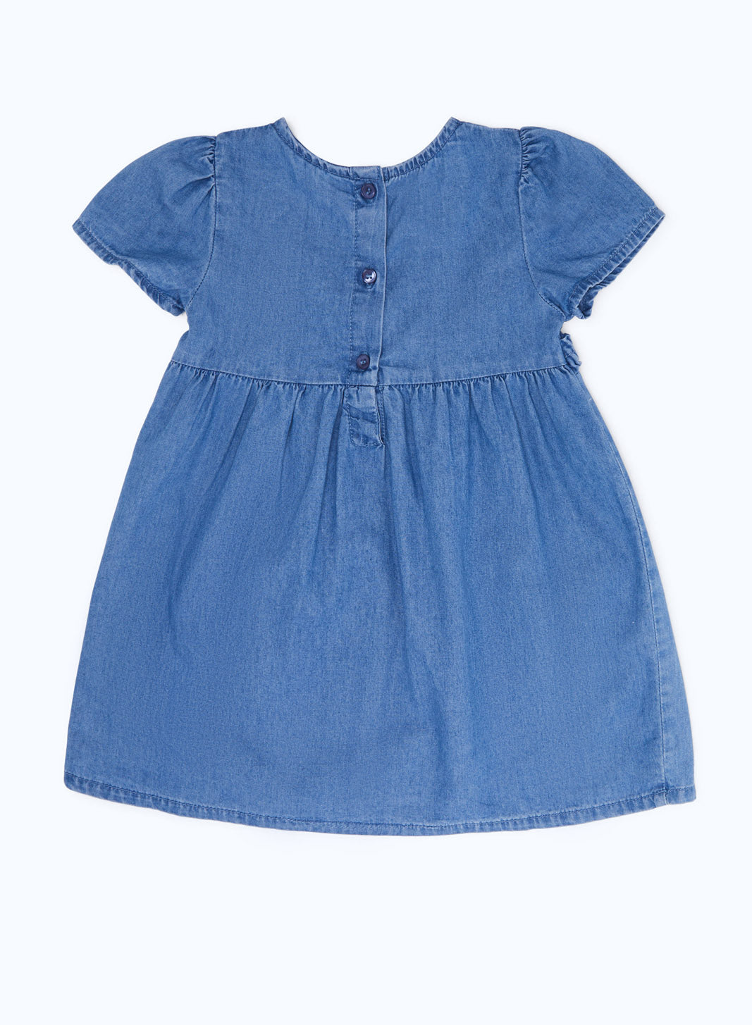Redtag-Girls-Denim-Bottun-Yoke-Dress-Category:Dresses,-Colour:Denim,-Deals:2-FOR-90,-Deals:New-In,-Dept:Girls,-Filter:Infant-Girls-(3-to-24-Mths),-H1:KWR,-H2:ING,-H3:DRS,-H4:CAD,-ING-Dresses,-New-In-ING-APL,-Non-Sale,-S23B,-Season:S23B,-Section:Girls-(0-to-14Yrs)-Infant-Girls-3 to 24 Months