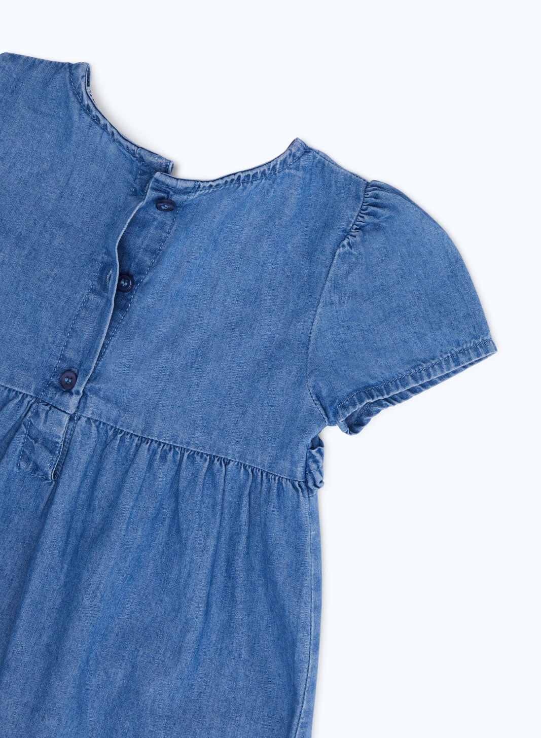 Redtag-Girls-Denim-Bottun-Yoke-Dress-Category:Dresses,-Colour:Denim,-Deals:2-FOR-90,-Deals:New-In,-Dept:Girls,-Filter:Infant-Girls-(3-to-24-Mths),-H1:KWR,-H2:ING,-H3:DRS,-H4:CAD,-ING-Dresses,-New-In-ING-APL,-Non-Sale,-S23B,-Season:S23B,-Section:Girls-(0-to-14Yrs)-Infant-Girls-3 to 24 Months