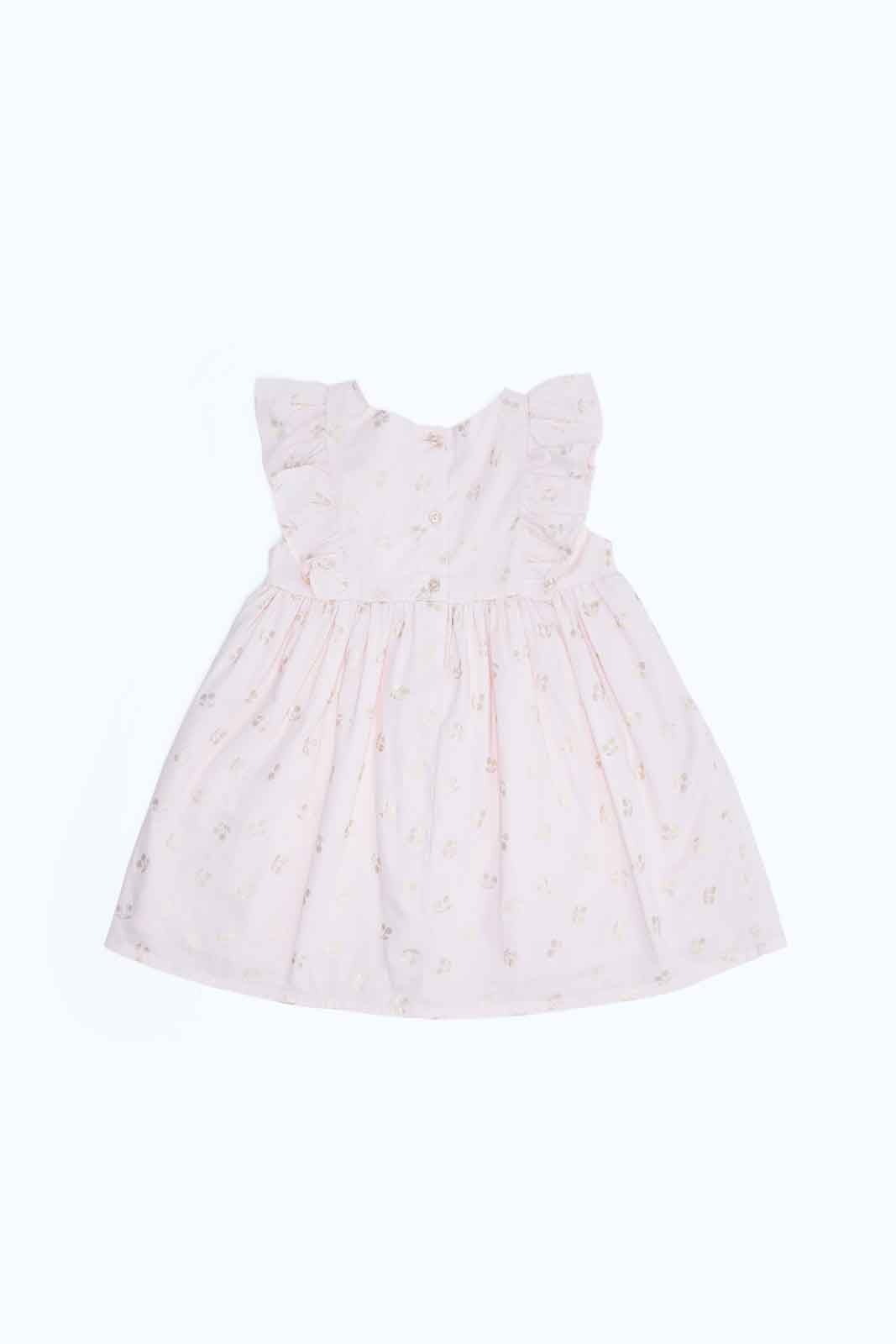 Redtag-Girls-Dusty-Pink-Cherry-Aop-Dress-Category:Dresses,-Colour:Apricot,-Deals:New-In,-Dept:Girls,-Filter:Infant-Girls-(3-to-24-Mths),-ING-Dresses,-MQN,-New-In-ING-APL,-Non-Sale,-S23B,-Section:Girls-(0-to-14Yrs)-Infant-Girls-3 to 24 Months