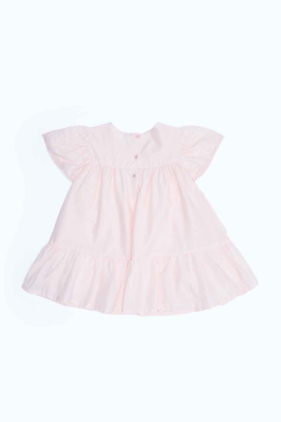Redtag-Girls-Coral-All-Over-Emdroidery-Dress-Category:Dresses,-Colour:Orange,-Deals:2-FOR-89,-Deals:New-In,-Dept:Girls,-Filter:Infant-Girls-(3-to-24-Mths),-ING-Dresses,-MQN,-New-In-ING-APL,-Non-Sale,-S23B,-Section:Girls-(0-to-14Yrs)-Infant-Girls-3 to 24 Months