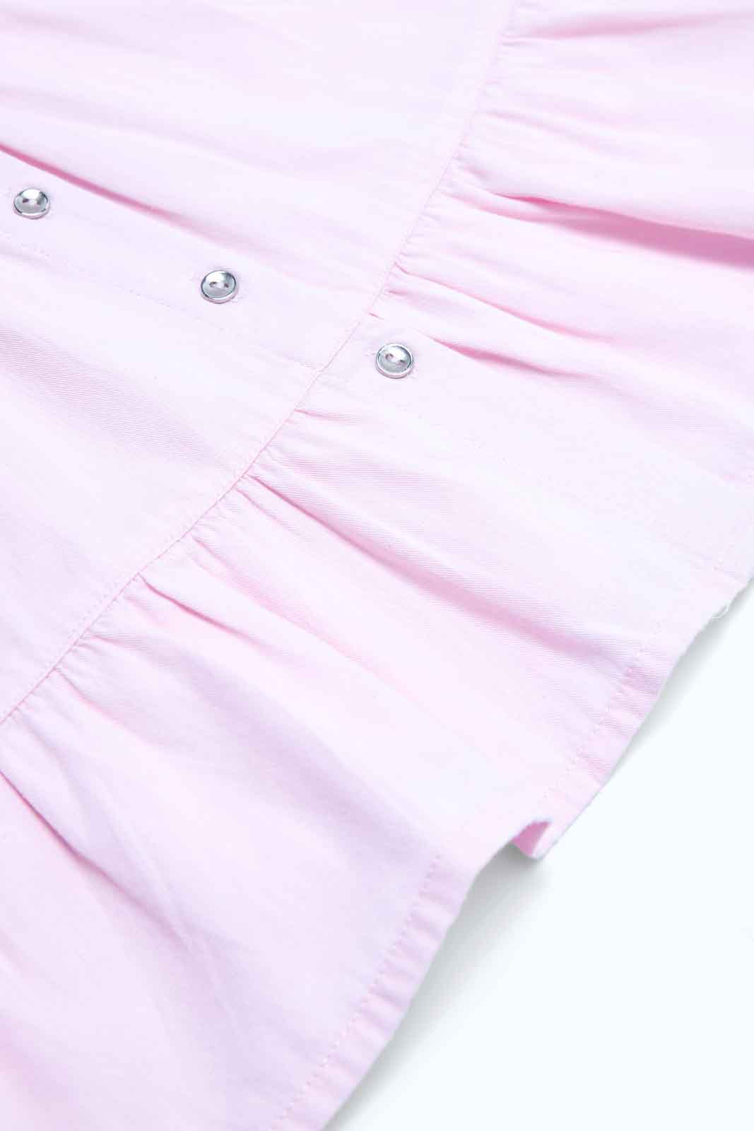 Redtag-Girls-Pink-Collar-Tired-Dress-Category:Dresses,-Colour:Apricot,-Deals:2-FOR-89,-Deals:New-In,-Dept:Girls,-Filter:Infant-Girls-(3-to-24-Mths),-ING-Dresses,-MQN,-New-In-ING-APL,-Non-Sale,-S23B,-Section:Girls-(0-to-14Yrs)-Infant-Girls-3 to 24 Months