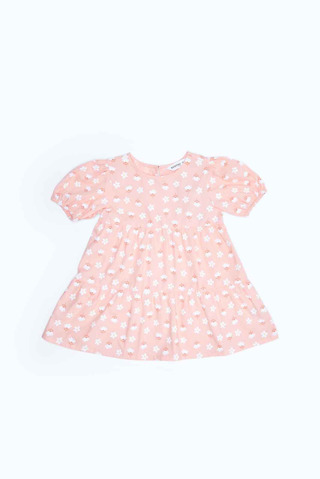 Redtag-Girls-Coral-Teared-Aop-Dress-Category:Dresses,-Colour:Orange,-Deals:2-FOR-69,-Deals:New-In,-Dept:Girls,-Filter:Infant-Girls-(3-to-24-Mths),-ING-Dresses,-MQN,-New-In-ING-APL,-Non-Sale,-S23B,-Section:Girls-(0-to-14Yrs)-Infant-Girls-3 to 24 Months