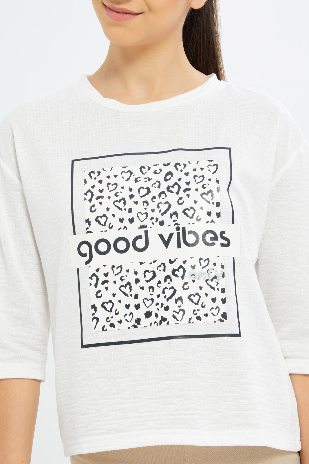 Redtag-Girls-White-Photoprint-Boxy-T-Shirt-Category:T-Shirts,-Colour:White,-Deals:2-FOR-69,-Deals:New-In,-Dept:Girls,-Filter:Senior-Girls-(8-to-14-Yrs),-GSR-T-Shirts,-H1:KWR,-H2:GSR,-H3:TSH,-H4:CAT,-New-In-GSR-APL,-Non-Sale,-S23A,-Season:S23A,-Section:Girls-(0-to-14Yrs)-Senior-Girls-9 to 14 Years