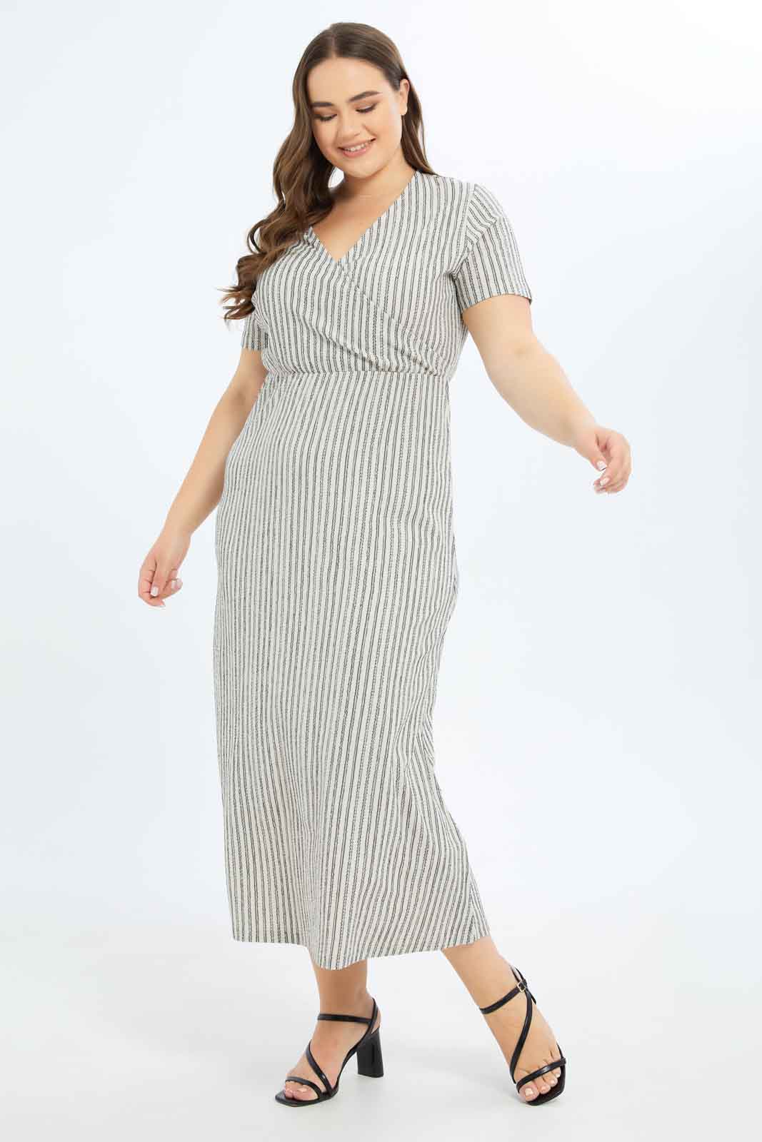 Redtag-Women-Jacquard-Maxi-Dress-Category:Dresses,-Colour:Assorted,-Deals:New-In,-Dept:Ladieswear,-Filter:Plus-Size,-LDP-Dresses,-New-In-LDP-APL,-Non-Sale,-S23B,-Section:Women-Women's-
