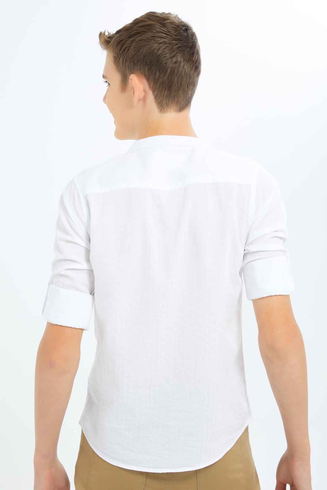 Redtag-Boys-White-Plain-Casual-Shirt-BSR-Shirts,-Category:Shirts,-Colour:White,-Deals:New-In,-Dept:Boys,-Filter:Senior-Boys-(8-to-14-Yrs),-New-In-BSR-APL,-Non-Sale,-S23B,-Section:Boys-(0-to-14Yrs),-VLM-Senior-Boys-9 to 14 Years
