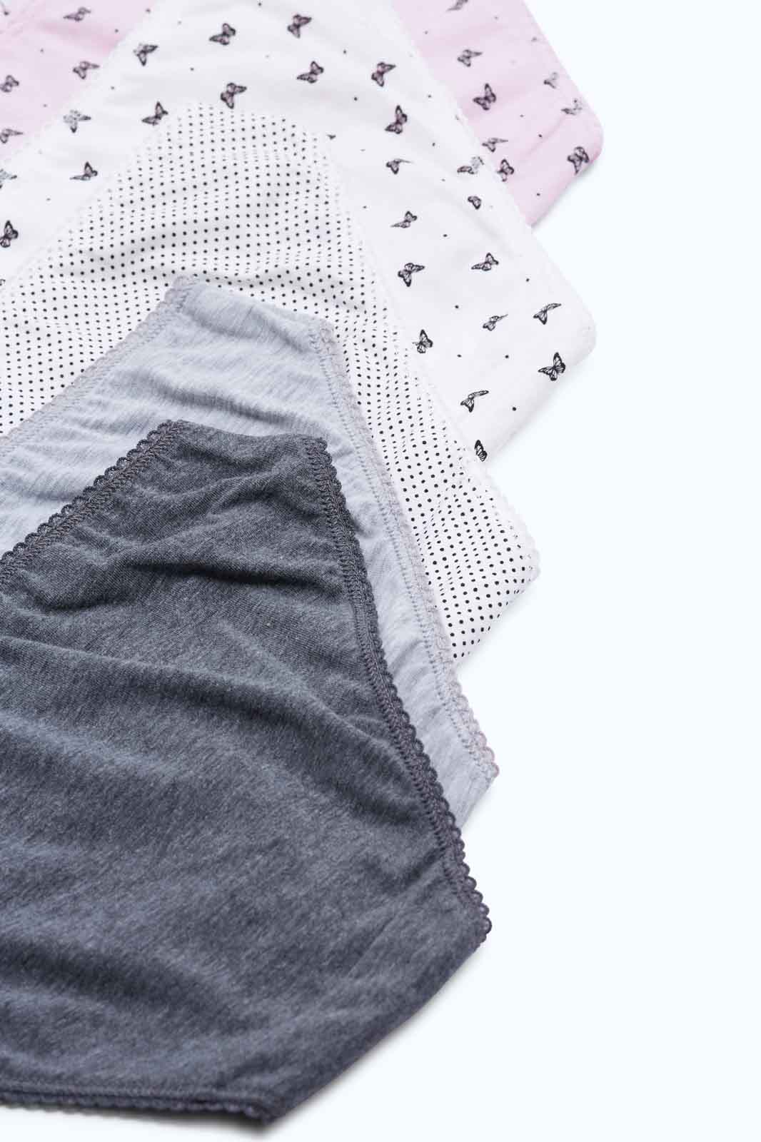 Redtag-Women-Assorted-Print/Plain-Hileg-Briefs-(5-Pack)-365,-Category:Briefs,-Colour:Assorted,-Deals:New-In,-Dept:Ladieswear,-Filter:Women's-Clothing,-New-In-Women-APL,-Non-Sale,-Section:Women,-Women-Briefs--