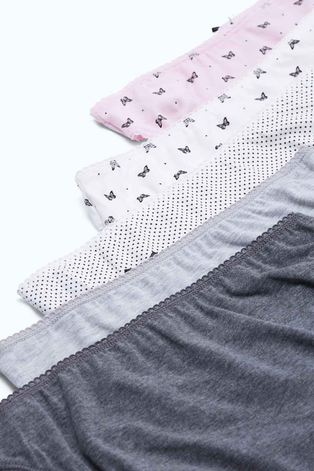 Redtag-Women-Assorted-Print/Plain-Hileg-Briefs-(5-Pack)-365,-Category:Briefs,-Colour:Assorted,-Deals:New-In,-Dept:Ladieswear,-Filter:Women's-Clothing,-New-In-Women-APL,-Non-Sale,-Section:Women,-Women-Briefs--