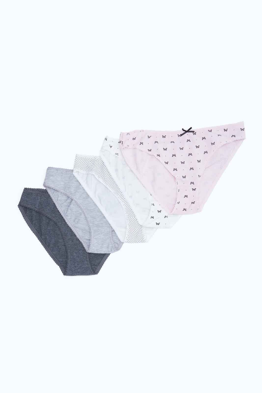 Redtag-Women-Assorted-Print/Plain-Hileg-Briefs-(5-Pack)-365,-Category:Briefs,-Colour:Assorted,-Deals:New-In,-Dept:Ladieswear,-Filter:Women's-Clothing,-New-In-Women-APL,-Non-Sale,-Section:Women,-Women-Briefs--