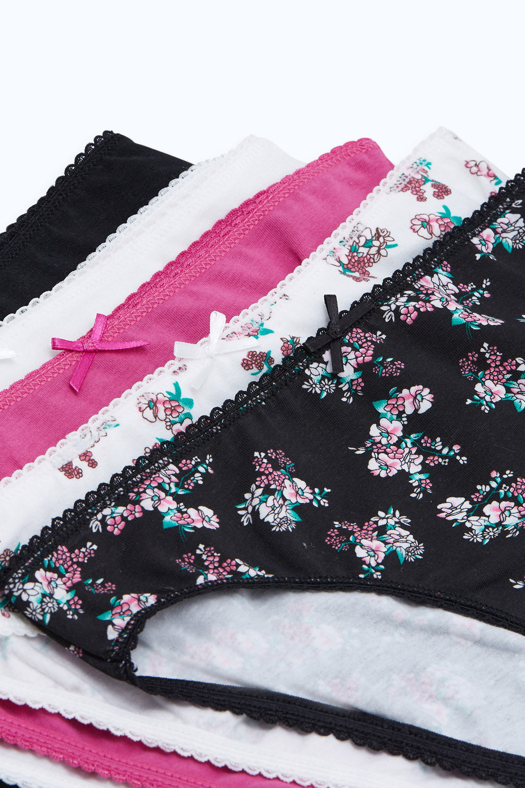 Redtag-Women-Assorted-Print/Plain-Hileg-Briefs-(5-Pack)-365,-Category:Briefs,-Colour:Assorted,-Deals:New-In,-Dept:Ladieswear,-Filter:Women's-Clothing,-H1:LWR,-H2:LDL,-H3:LIN,-H4:BRE,-New-In-Women-APL,-Non-Sale,-Season:365,-Section:Women,-Set:Set-of-5,-Women-Briefs--
