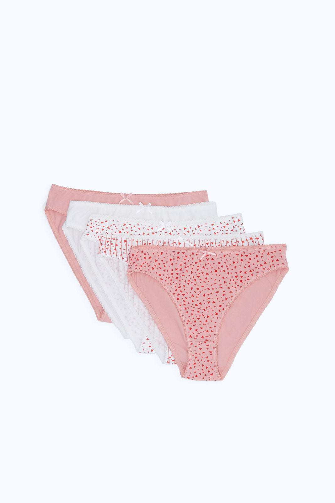 Redtag-Women-Assorted-Print/Plain-Hileg-Briefs-(5-Pack)-365,-Category:Briefs,-Colour:Assorted,-Deals:New-In,-Dept:Ladieswear,-Filter:Women's-Clothing,-H1:LWR,-H2:LDL,-H3:LIN,-H4:BRE,-New-In-Women-APL,-Non-Sale,-Season:365,-Section:Women,-Set:Set-of-5,-Women-Briefs--