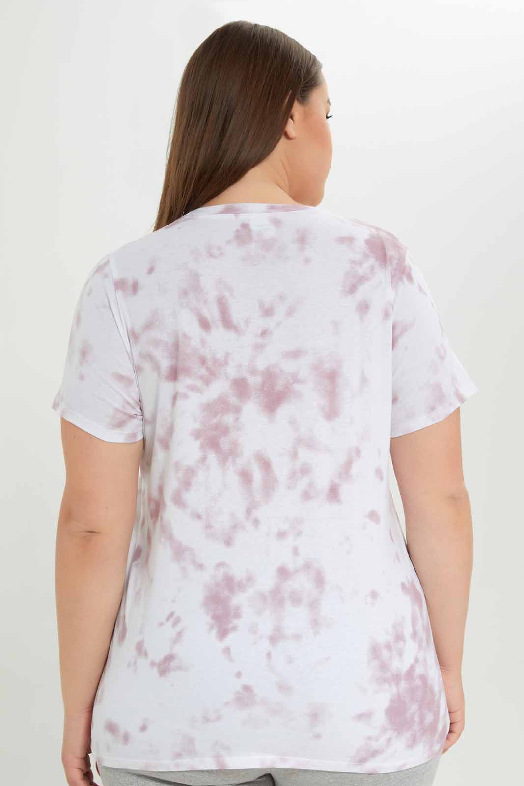 Redtag-Women-Tie-&-Dye-Snoopy-Placement-Print-T-Shirt-Category:T-Shirts,-CHA,-Colour:Assorted,-Deals:New-In,-Dept:Ladieswear,-Filter:Plus-Size,-LDP-T-Shirts,-New-In-LDP-APL,-Non-Sale,-S23A,-Section:Women,-TBL-Women's-