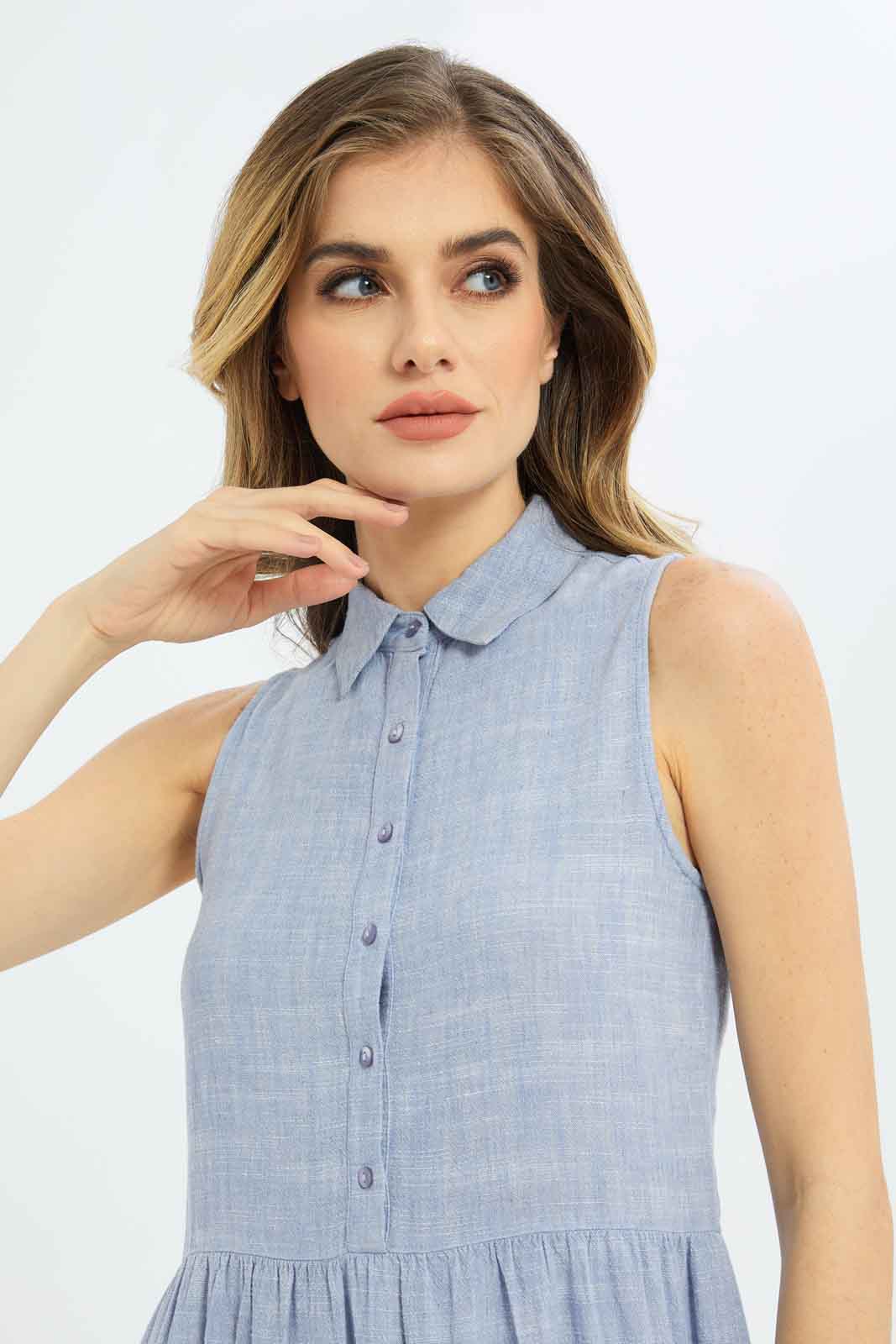 Redtag-Women-Light-Blue-Dress-Category:Dresses,-Colour:Blue,-Deals:New-In,-Dept:Ladieswear,-Filter:Women's-Clothing,-LDC,-LDC-Dresses,-New-In-LDC-APL,-Non-Sale,-S23B,-Section:Women-Women's-