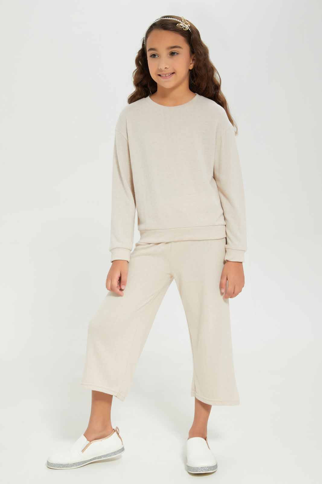 Redtag-Girls-Beige-Sweat-Top-Category:Sweatshirts,-Colour:Beige,-Deals:New-In,-Dept:Girls,-Filter:Girls-(2-to-8-Yrs),-GIR-Sweatshirts,-New-In-GIR-APL,-Non-Sale,-S23A,-Section:Girls-(0-to-14Yrs)-Girls-2 to 8 Years