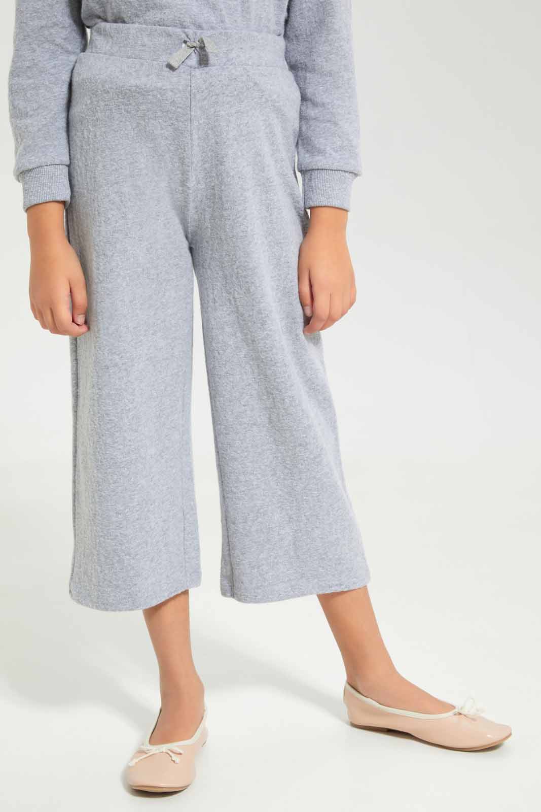 Redtag-Girls-Grey-Wide-Leg-Track-Category:Joggers,-Colour:Grey,-Deals:New-In,-Dept:Girls,-Filter:Girls-(2-to-8-Yrs),-GIR-Joggers,-New-In-GIR-APL,-Non-Sale,-S23A,-Section:Girls-(0-to-14Yrs)-Girls-2 to 8 Years
