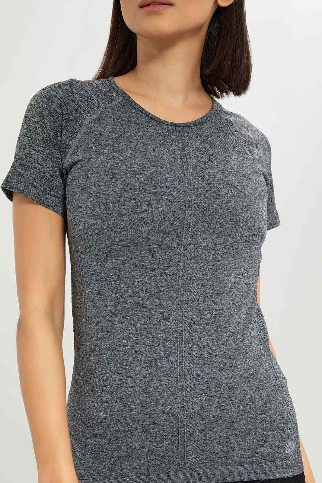Redtag-Women-Grey-Short-Sleeve-Seamless-T-Shirt-Category:T-Shirts,-Colour:Grey,-Deals:New-In,-Dept:Ladieswear,-Filter:Women's-Clothing,-New-In-Women-APL,-Non-Sale,-S23A,-Section:Women,-Women-T-Shirts-Women's-