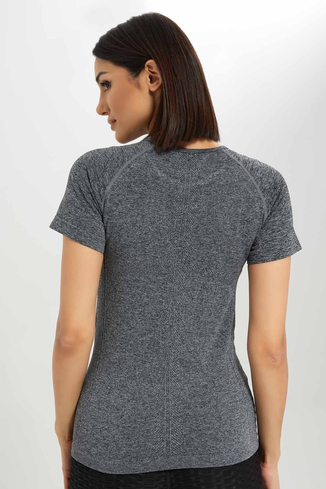 Redtag-Women-Grey-Short-Sleeve-Seamless-T-Shirt-Category:T-Shirts,-Colour:Grey,-Deals:New-In,-Dept:Ladieswear,-Filter:Women's-Clothing,-New-In-Women-APL,-Non-Sale,-S23A,-Section:Women,-Women-T-Shirts-Women's-