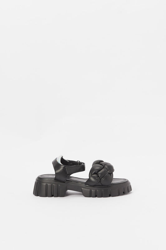 Redtag-Black-Chunky-Sandal-Category:Sandals,-Colour:Black,-Deals:New-In,-Filter:Girls-Footwear-(5-to-14-Yrs),-GSR-Sandals,-H1:FOO,-H2:GSR,-H3:SAF,-H4:SAN,-N/A,-New-In-GSR-FOO,-Non-Sale,-S23A,-Season:S23A,-Section:Girls-(0-to-14Yrs)-Senior-Girls-5 to 14 Years