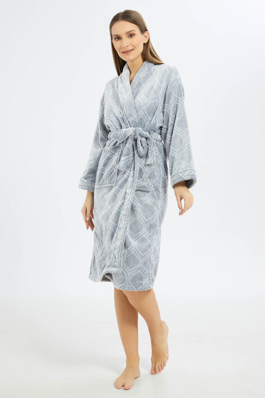Redtag-Grey-Ultra-Soft-Bathrobe-Category:Robes,-Colour:Grey,-Deals:New-In,-Filter:Home-Bathroom,-HMW-BAC-Robes,-New-In-HMW-BAC,-Non-Sale,-S23A,-Section:Homewares-Home-Bathroom-