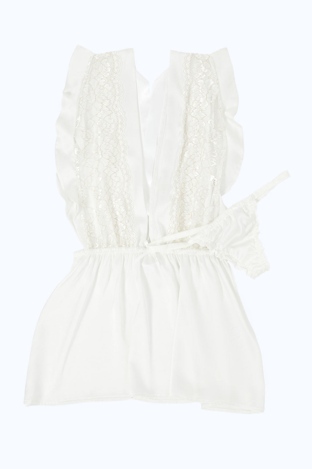 Redtag-Women-Ivory-Lurex-Babydoll-With-String-Category:Babydolls,-Colour:Ivory,-Deals:New-In,-Dept:Ladieswear,-Filter:Women's-Clothing,-New-In-Women-APL,-Non-Sale,-S23B,-Section:Women,-Women-Babydolls--