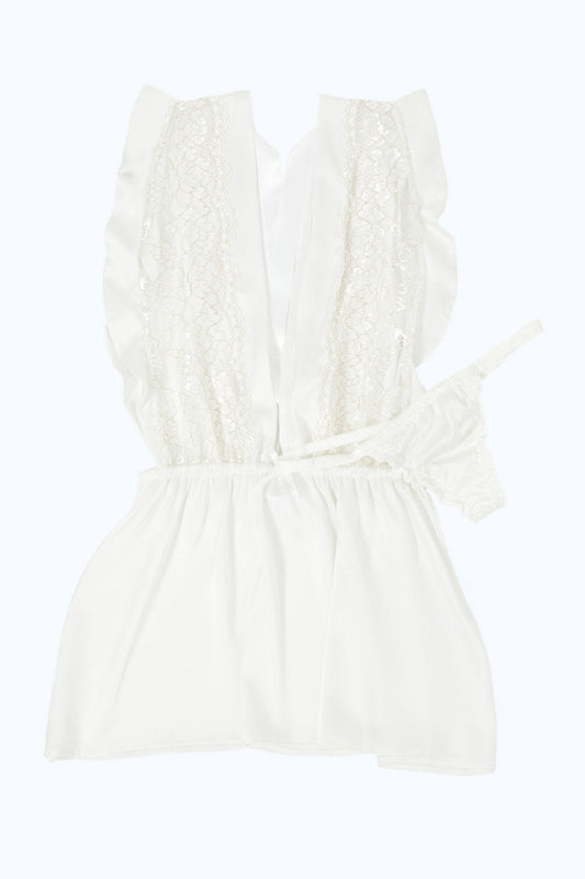 Redtag-Women-Ivory-Lurex-Babydoll-With-String-Category:Babydolls,-Colour:Ivory,-Deals:New-In,-Dept:Ladieswear,-Filter:Women's-Clothing,-New-In-Women-APL,-Non-Sale,-S23B,-Section:Women,-Women-Babydolls--