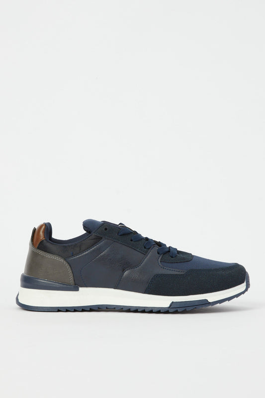 Redtag-Navy-Lace-Up-Sneaker-Category:Shoes,-Colour:Navy,-Deals:New-In,-Filter:Men's-Footwear,-H1:FOO,-H2:GEN,-H3:SHO,-H4:CAH,-Men-Shoes,-New-In-Men-FOO,-Non-Sale,-Promo:,-RMD,-S23B,-Season:S23B,-Section:Men-Men's-