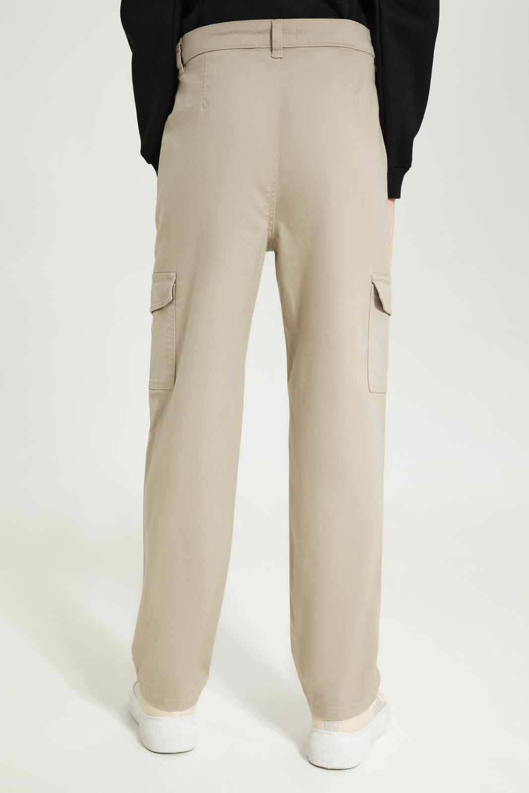 Redtag-Girls-Beige-Cargo-Pocket-Jeans-Category:Jeans,-Colour:Beige,-Deals:New-In,-Dept:Girls,-Filter:Senior-Girls-(8-to-14-Yrs),-GSR-Jeans,-New-In-GSR-APL,-Non-Sale,-S23A,-Section:Girls-(0-to-14Yrs)-Senior-Girls-