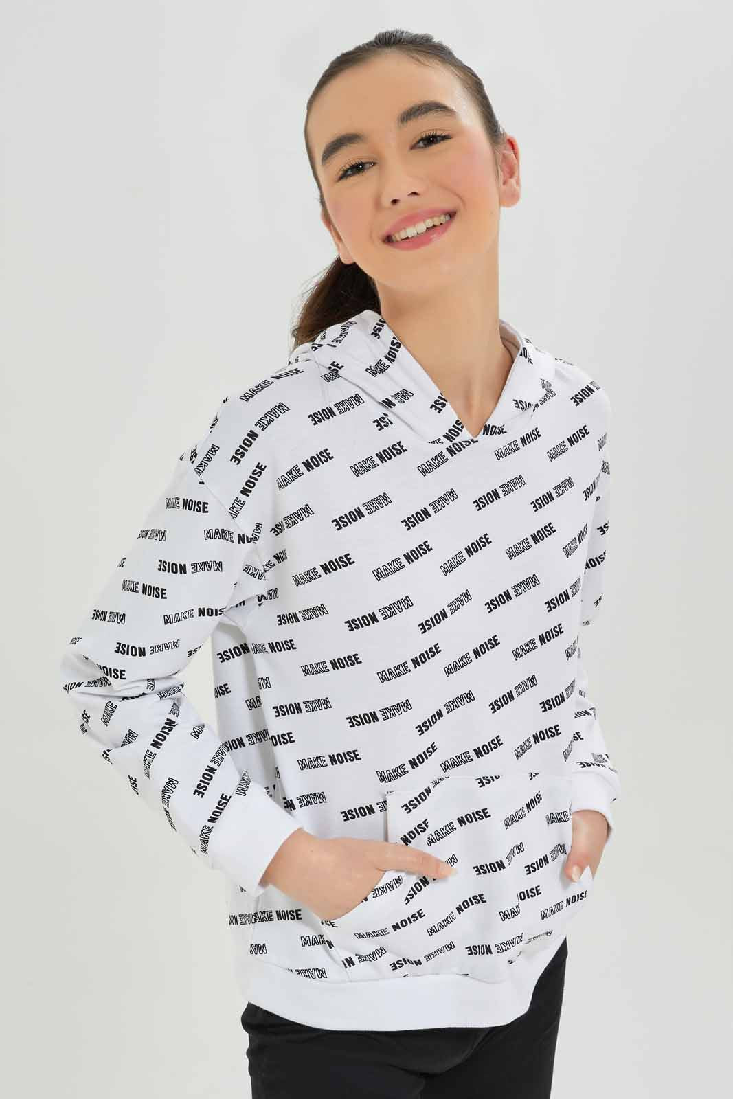 Redtag-Girls-White-Hooded-Sets-Category:Jog-Sets,-Colour:White,-Deals:New-In,-Dept:Girls,-Filter:Senior-Girls-(8-to-14-Yrs),-GSR-Jog-Sets,-New-In-GSR-APL,-Non-Sale,-S23A,-Section:Girls-(0-to-14Yrs)--