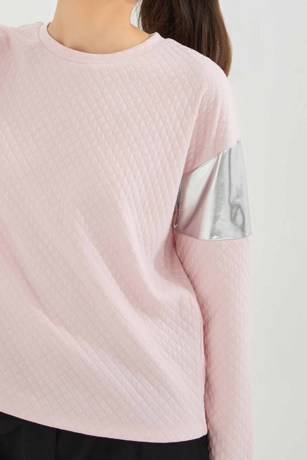 Redtag-Girls-Pink-Jacquard-Top-Category:T-Shirts,-Colour:Apricot,-Deals:New-In,-Dept:Girls,-Filter:Senior-Girls-(8-to-14-Yrs),-GSR-T-Shirts,-New-In-GSR-APL,-Non-Sale,-S23A,-Section:Girls-(0-to-14Yrs)-Senior-Girls-9 to 14 Years