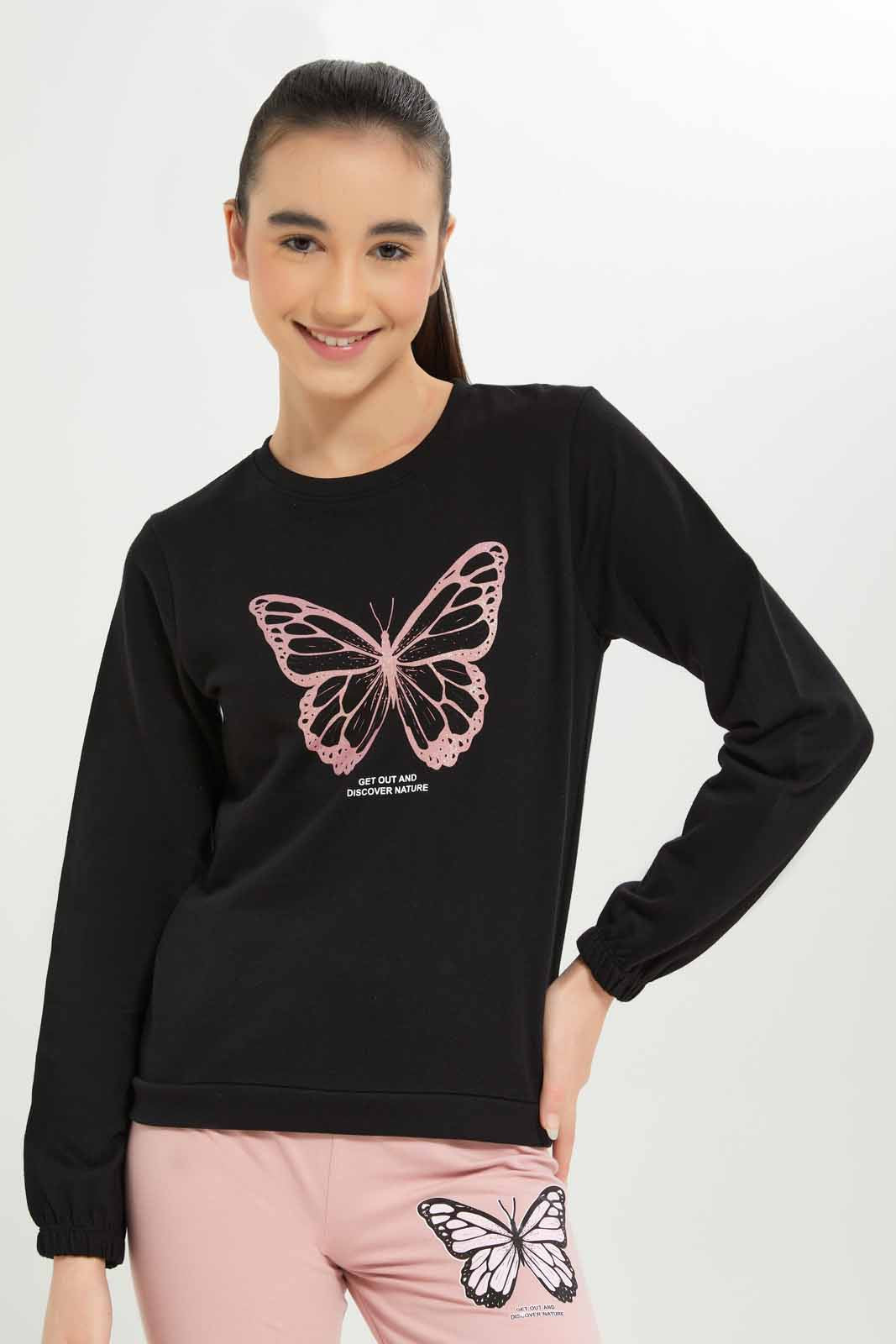 Redtag-Girls-Black-Jogsets-Category:Jog-Sets,-Colour:Black,-Deals:New-In,-Dept:Girls,-Filter:Senior-Girls-(8-to-14-Yrs),-GSR-Jog-Sets,-New-In-GSR-APL,-Non-Sale,-S23A,-Section:Girls-(0-to-14Yrs)--