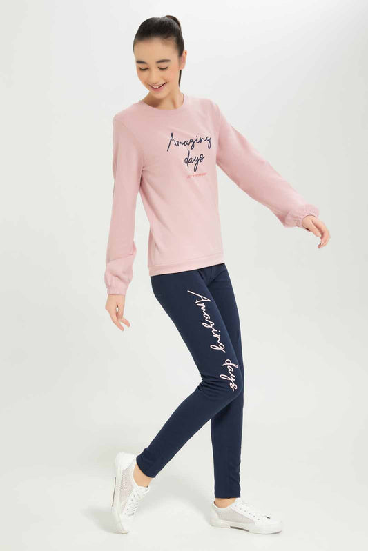 Redtag-Girls-Pink-Jogsets-Category:Jog-Sets,-Colour:Apricot,-Deals:New-In,-Dept:Girls,-Filter:Senior-Girls-(8-to-14-Yrs),-GSR-Jog-Sets,-New-In-GSR-APL,-Non-Sale,-S23A,-Section:Girls-(0-to-14Yrs)--