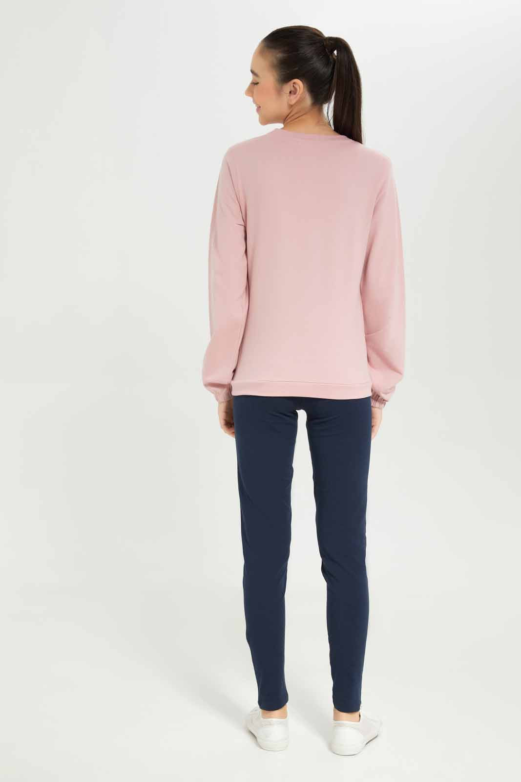 Redtag-Girls-Pink-Jogsets-Category:Jog-Sets,-Colour:Apricot,-Deals:New-In,-Dept:Girls,-Filter:Senior-Girls-(8-to-14-Yrs),-GSR-Jog-Sets,-New-In-GSR-APL,-Non-Sale,-S23A,-Section:Girls-(0-to-14Yrs)--