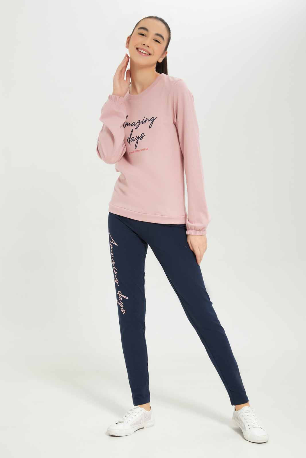Redtag-Girls-Pink-Jogsets-Category:Jog-Sets,-Colour:Apricot,-Deals:New-In,-Dept:Girls,-Filter:Senior-Girls-(8-to-14-Yrs),-GSR-Jog-Sets,-New-In-GSR-APL,-Non-Sale,-S23A,-Section:Girls-(0-to-14Yrs)--
