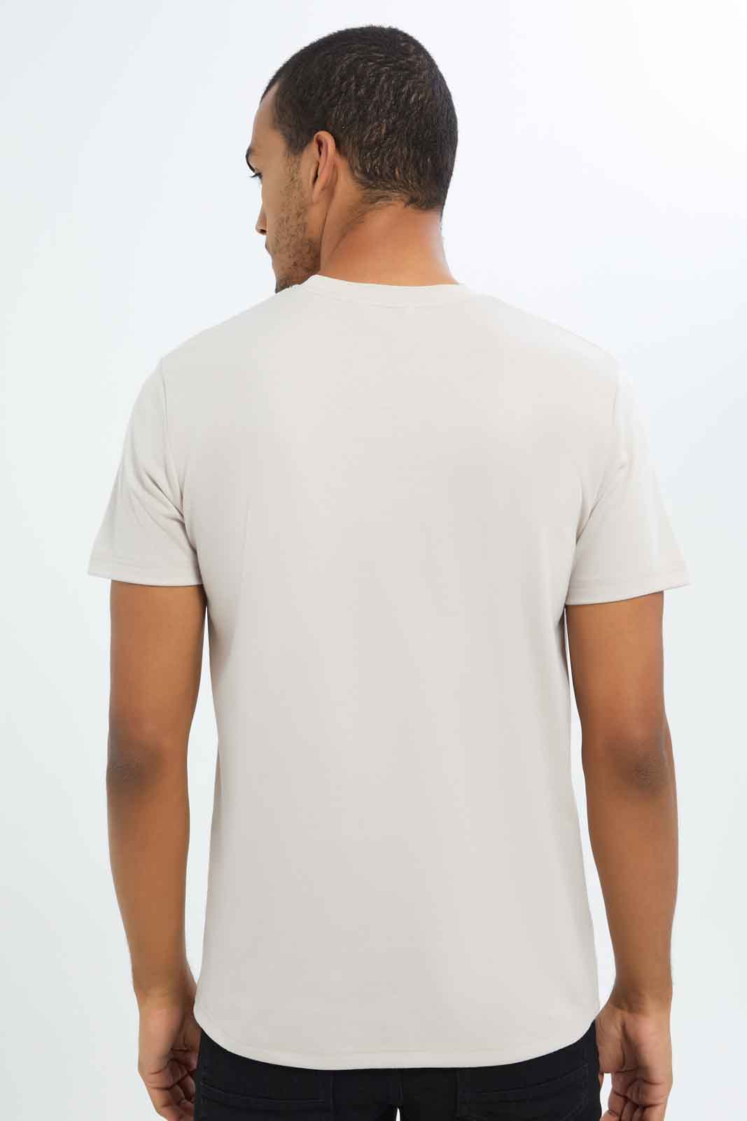 Redtag-Men-Beige-Half-Zip-Logo-T-Shirt-Category:T-Shirts,-Colour:Beige,-Deals:New-In,-Dept:Menswear,-Filter:Men's-Clothing,-Men-T-Shirts,-New-In-Men-APL,-Non-Sale,-S23B,-Section:Men-Men's-