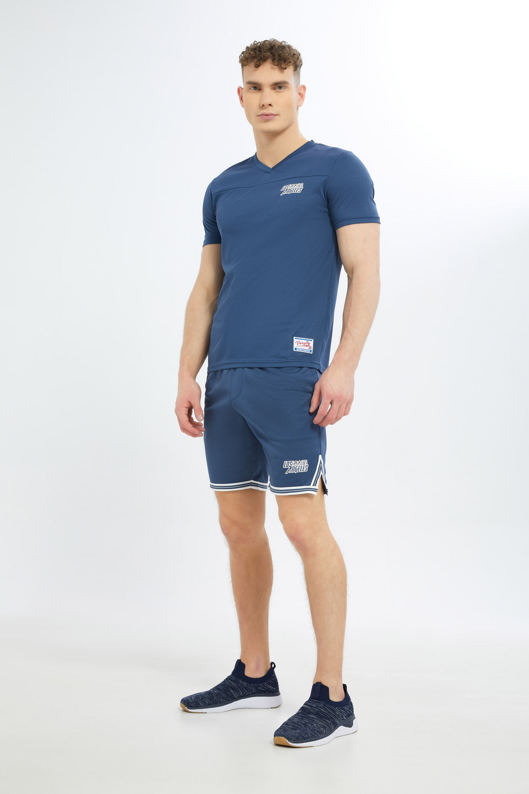 Redtag-Men-Blue-Mesh-Varsity-T-Shirt-Category:T-Shirts,-Colour:Blue,-Deals:New-In,-Dept:Menswear,-Filter:Men's-Clothing,-Men-T-Shirts,-New-In-Men-APL,-Non-Sale,-S23C,-Section:Men-Men's-