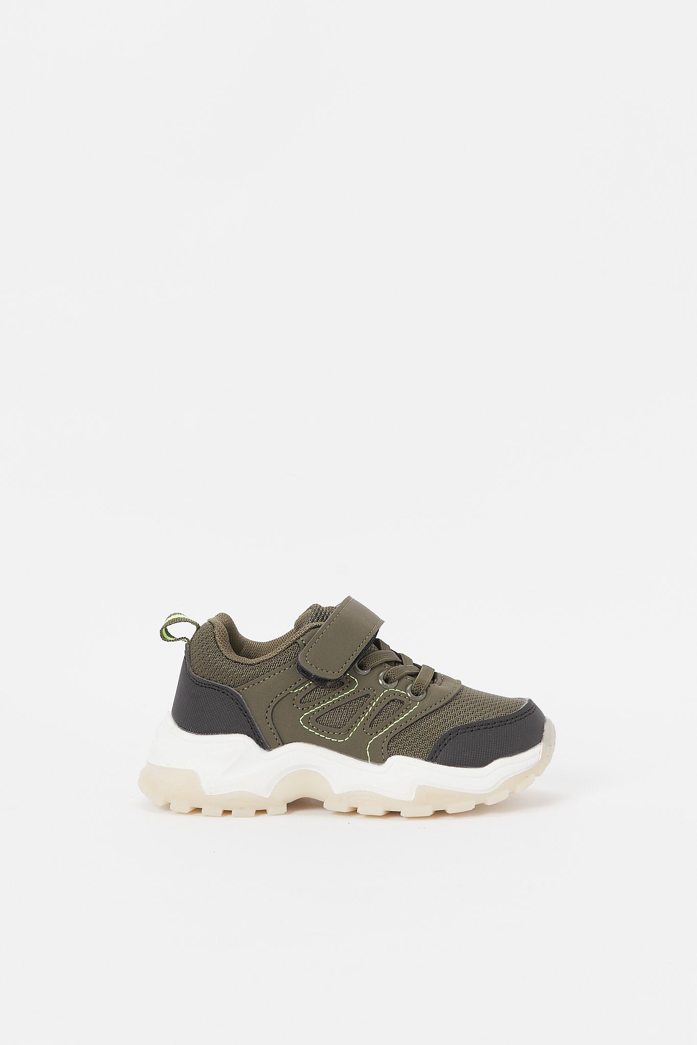 Redtag-Olive-Colour-Block-Trekker-BOY-Trainers,-Category:Shoes,-Colour:Olive,-Deals:New-In,-Filter:Boys-Footwear-(3-to-5-Yrs),-H1:FOO,-H2:BOY,-H3:TRN,-H4:CLT,-N/A,-New-In-BOY-FOO,-Non-Sale,-S23B,-Season:S23B,-Section:Boys-(0-to-14Yrs)-Boys-3 to 5 Years