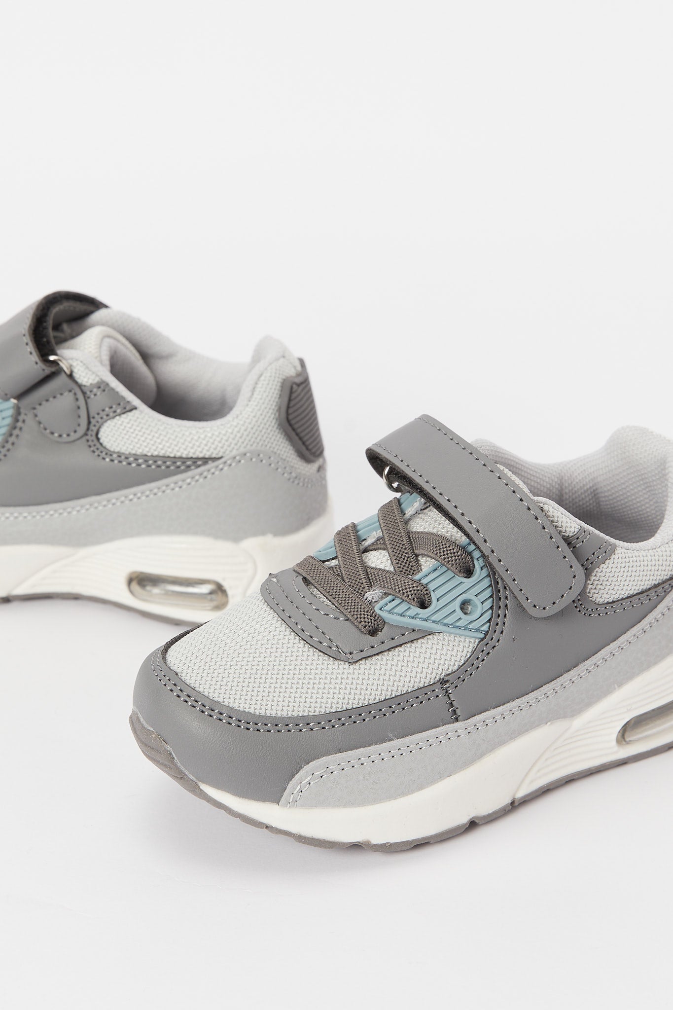 Redtag-Grey-Airbag-Sole-Sneaker-BOY-Trainers,-Category:Shoes,-Colour:Grey,-Deals:New-In,-Filter:Boys-Footwear-(3-to-5-Yrs),-H1:FOO,-H2:BOY,-H3:TRN,-H4:CLT,-N/A,-New-In-BOY-FOO,-Non-Sale,-S23B,-Season:S23B,-Section:Boys-(0-to-14Yrs)-Boys-3 to 5 Years