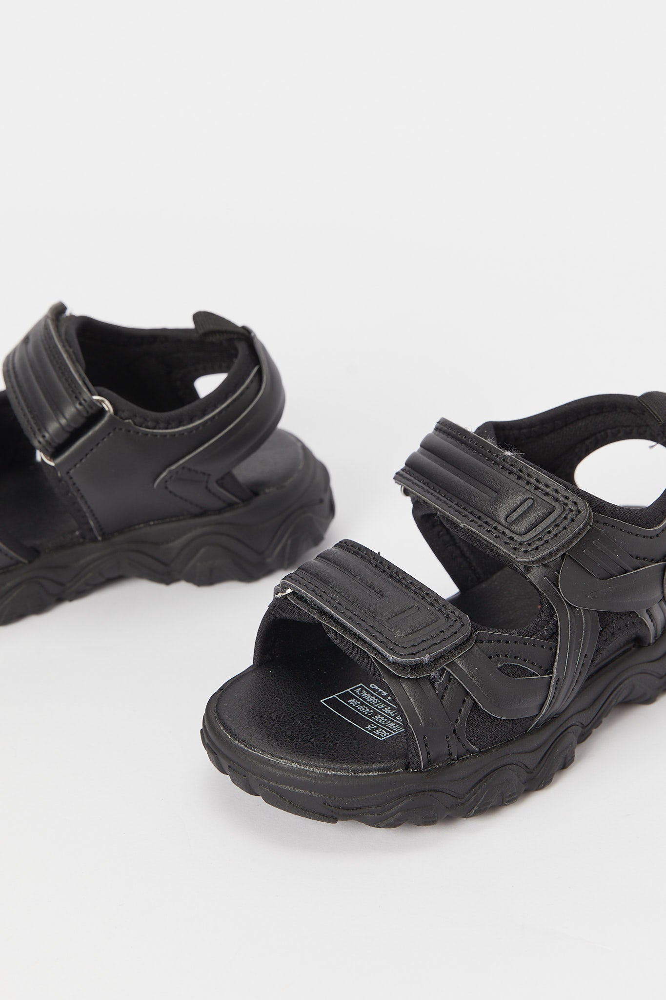 Redtag-Black-Material-Block-Trekker-Sandal-BOY-Sandals,-Category:Shoes,-Colour:Black,-Deals:New-In,-Filter:Boys-Footwear-(3-to-5-Yrs),-H1:FOO,-H2:BOY,-H3:SAF,-H4:SAN,-N/A,-New-In-BOY-FOO,-Non-Sale,-S23B,-Season:S23B,-Section:Boys-(0-to-14Yrs)-Boys-3 to 5 Years