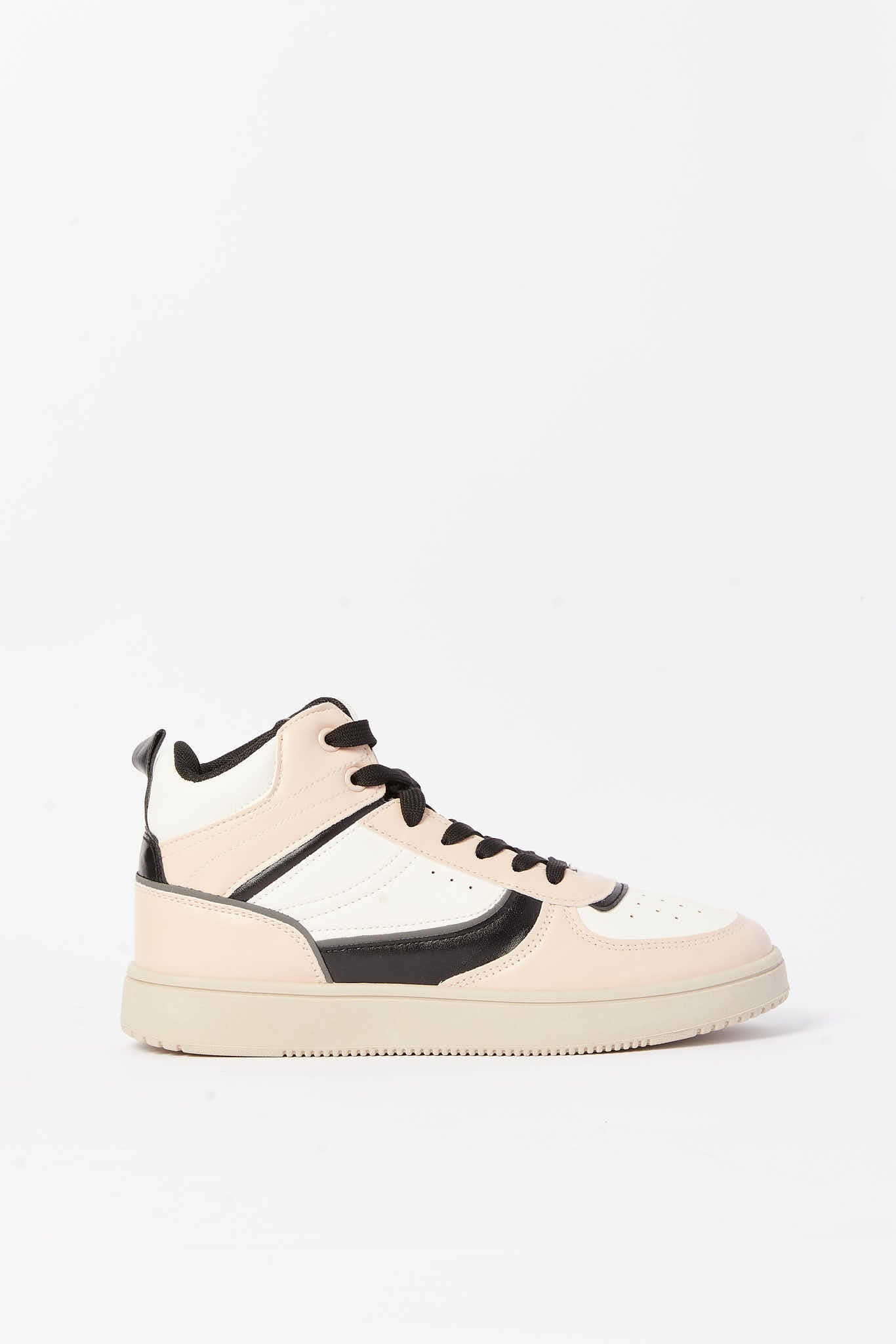 Redtag-Beige-High-Cut-Sneaker-Category:Shoes,-Colour:Beige,-Deals:New-In,-Filter:Girls-Footwear-(5-to-14-Yrs),-GSR-Trainers,-N/A,-New-In-GSR-FOO,-Non-Sale,-S23A,-Section:Girls-(0-to-14Yrs)-Senior-Girls-5 to 14 Years