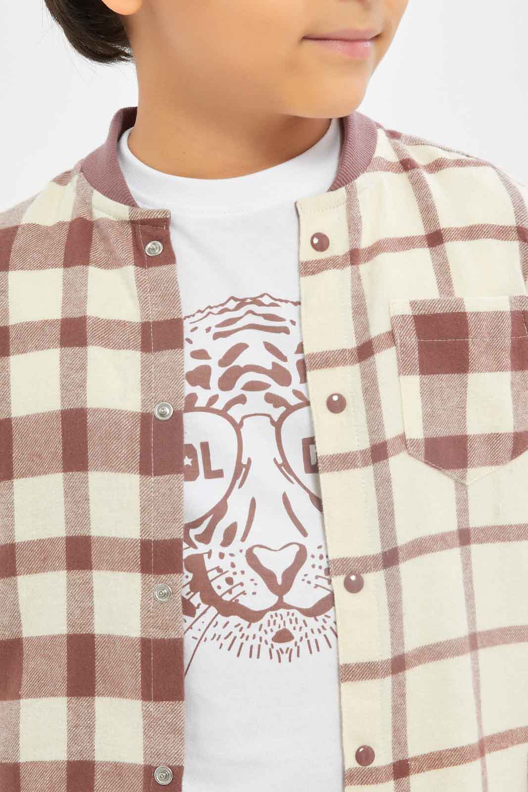 Redtag-Boys-White-Knit-Collar-Short-Sleeve-Shirt-BOY-Shirts,-Category:Shirts,-Colour:White,-Deals:New-In,-Dept:Boys,-Filter:Boys-(2-to-8-Yrs),-New-In-BOY-APL,-Non-Sale,-S23B,-Section:Boys-(0-to-14Yrs)-Boys-2 to 8 Years