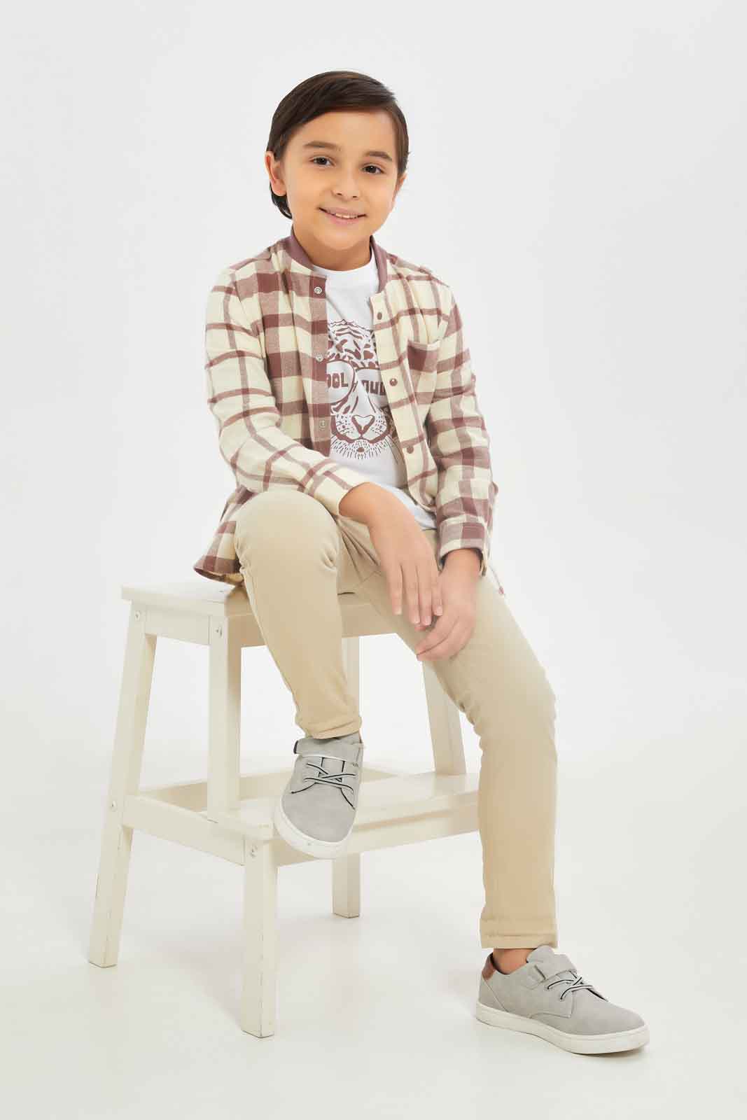 Redtag-Boys-White-Knit-Collar-Short-Sleeve-Shirt-BOY-Shirts,-Category:Shirts,-Colour:White,-Deals:New-In,-Dept:Boys,-Filter:Boys-(2-to-8-Yrs),-New-In-BOY-APL,-Non-Sale,-S23B,-Section:Boys-(0-to-14Yrs)-Boys-2 to 8 Years