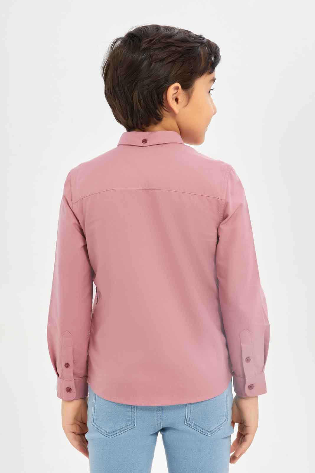 Redtag-Boys-Red-Long-Sleeve-Oxford-Button-Down-Shirt-With-Embroidery-BOY-Shirts,-Category:Shirts,-Colour:Red,-Deals:New-In,-Dept:Boys,-Filter:Boys-(2-to-8-Yrs),-New-In-BOY-APL,-Non-Sale,-S23B,-Section:Boys-(0-to-14Yrs)-Boys-2 to 8 Years