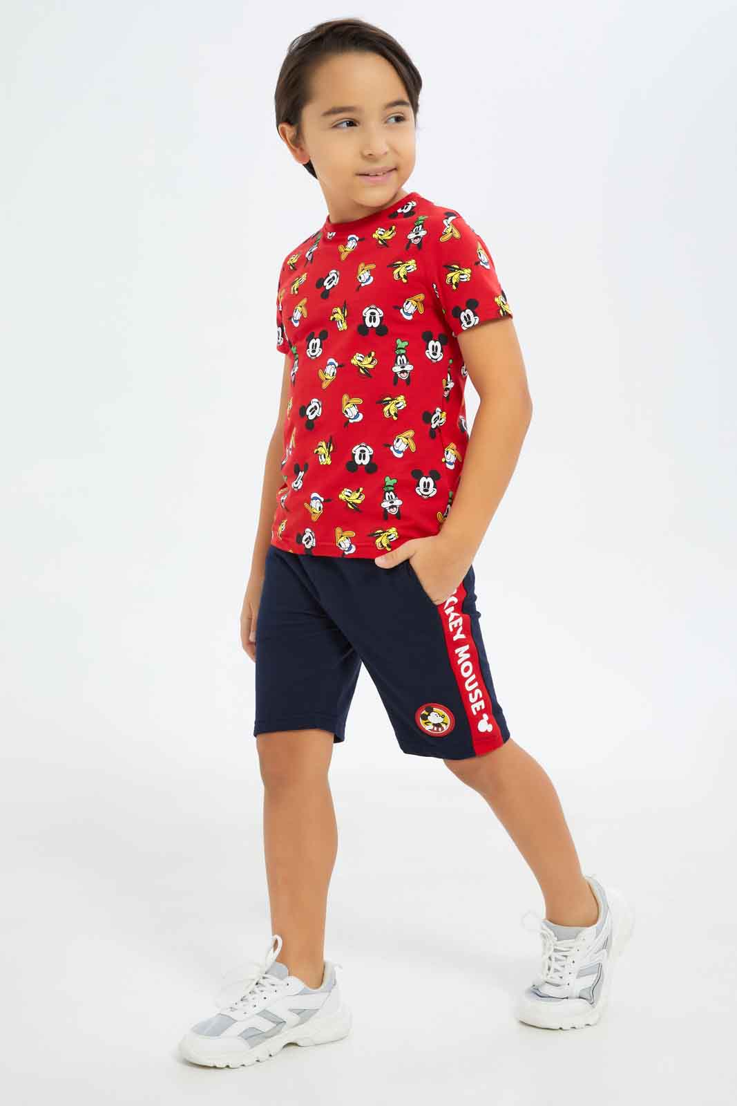 Redtag-Boys-Blue-Mickey-Mouse-Elasticated-Waist-Shorts-BOY-Shorts,-Category:Shorts,-CHA,-Colour:Blue,-Deals:New-In,-Dept:Boys,-Filter:Boys-(2-to-8-Yrs),-New-In-BOY-APL,-Non-Sale,-S23B,-Section:Boys-(0-to-14Yrs),-TBL-Boys-2 to 8 Years