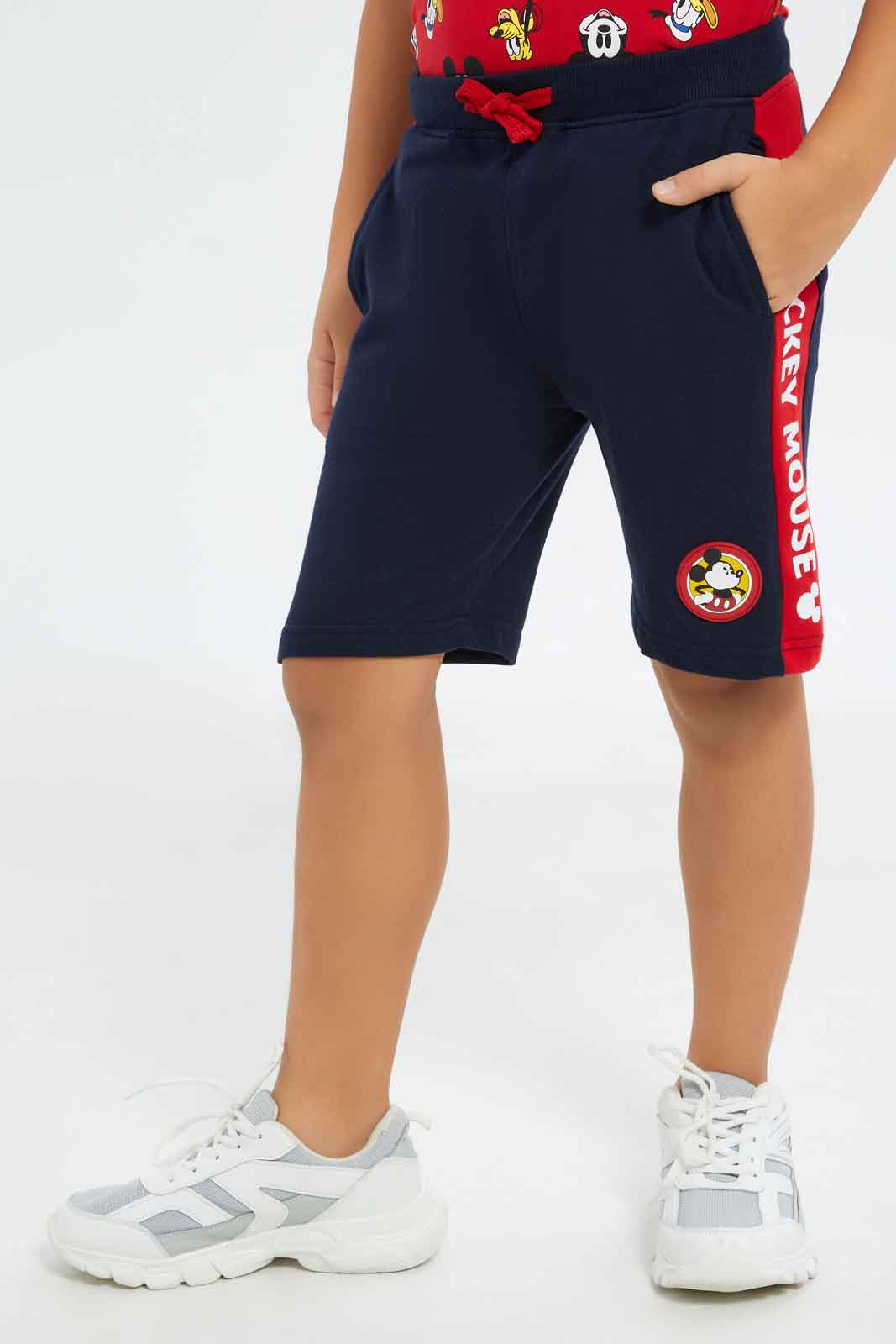 Redtag-Boys-Blue-Mickey-Mouse-Elasticated-Waist-Shorts-BOY-Shorts,-Category:Shorts,-CHA,-Colour:Blue,-Deals:New-In,-Dept:Boys,-Filter:Boys-(2-to-8-Yrs),-New-In-BOY-APL,-Non-Sale,-S23B,-Section:Boys-(0-to-14Yrs),-TBL-Boys-2 to 8 Years