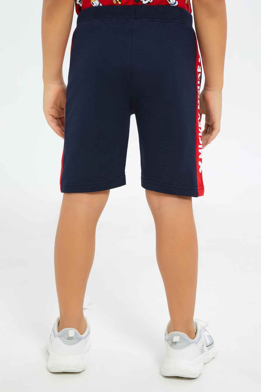 Redtag-Boys-Blue-Mickey-Mouse-Elasticated-Waist-Shorts-BOY-Shorts,-Category:Shorts,-CHA,-Colour:Blue,-Deals:New-In,-Dept:Boys,-Filter:Boys-(2-to-8-Yrs),-New-In-BOY-APL,-Non-Sale,-S23B,-Section:Boys-(0-to-14Yrs),-TBL-Boys-2 to 8 Years