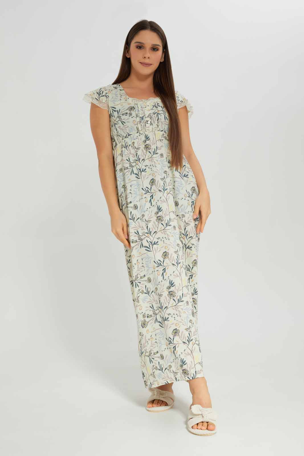 Redtag-Women-Mint-Cap-Sleevesless-Nightgown-Category:Nightgowns,-Colour:Mint,-Deals:New-In,-Dept:Ladieswear,-Filter:Women's-Clothing,-New-In-Women-APL,-Non-Sale,-S23A,-Section:Women,-Women-Nightgowns--