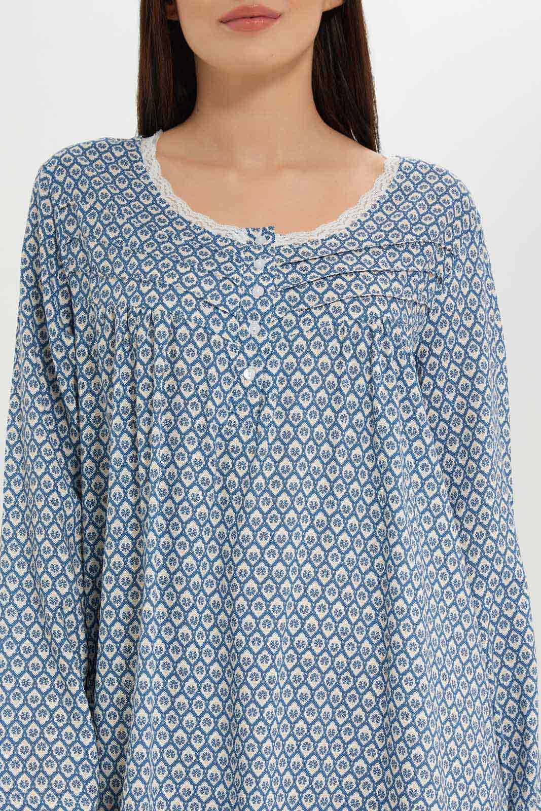 Women Blue Nightgown