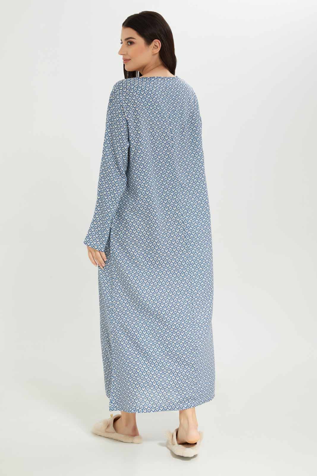Women Blue Nightgown