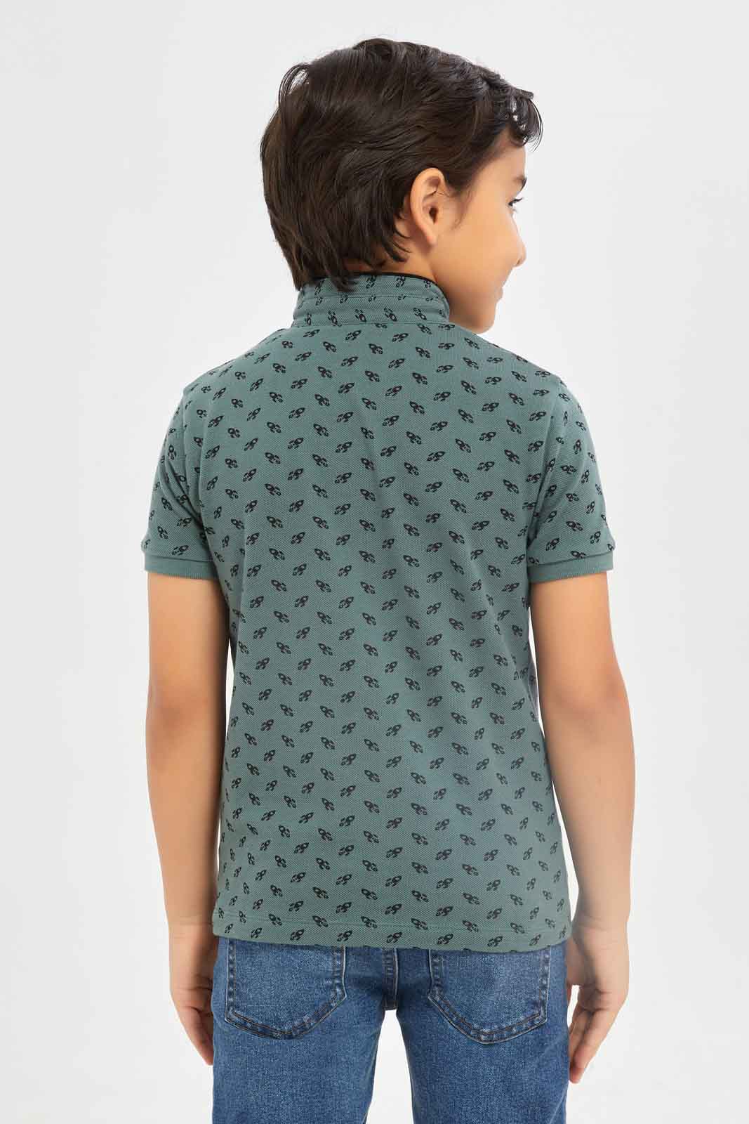 Redtag-Boys-Blue-Aop-Stand-Up-Collar-Polo-T-Shirt-BOY-Polo-T-Shirts,-Category:Polo-T-Shirts,-Colour:Blue,-Deals:New-In,-Dept:Boys,-Filter:Boys-(2-to-8-Yrs),-New-In-BOY-APL,-Non-Sale,-S23B,-Section:Boys-(0-to-14Yrs),-TBL-Boys-2 to 8 Years
