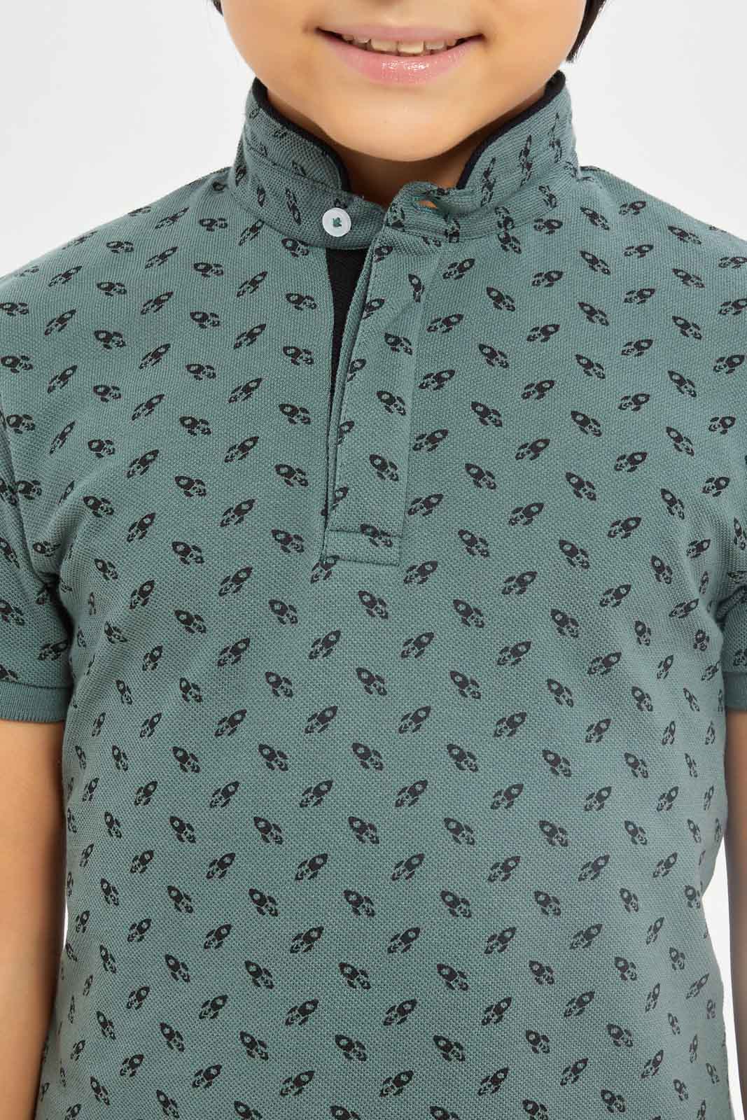 Redtag-Boys-Blue-Aop-Stand-Up-Collar-Polo-T-Shirt-BOY-Polo-T-Shirts,-Category:Polo-T-Shirts,-Colour:Blue,-Deals:New-In,-Dept:Boys,-Filter:Boys-(2-to-8-Yrs),-New-In-BOY-APL,-Non-Sale,-S23B,-Section:Boys-(0-to-14Yrs),-TBL-Boys-2 to 8 Years