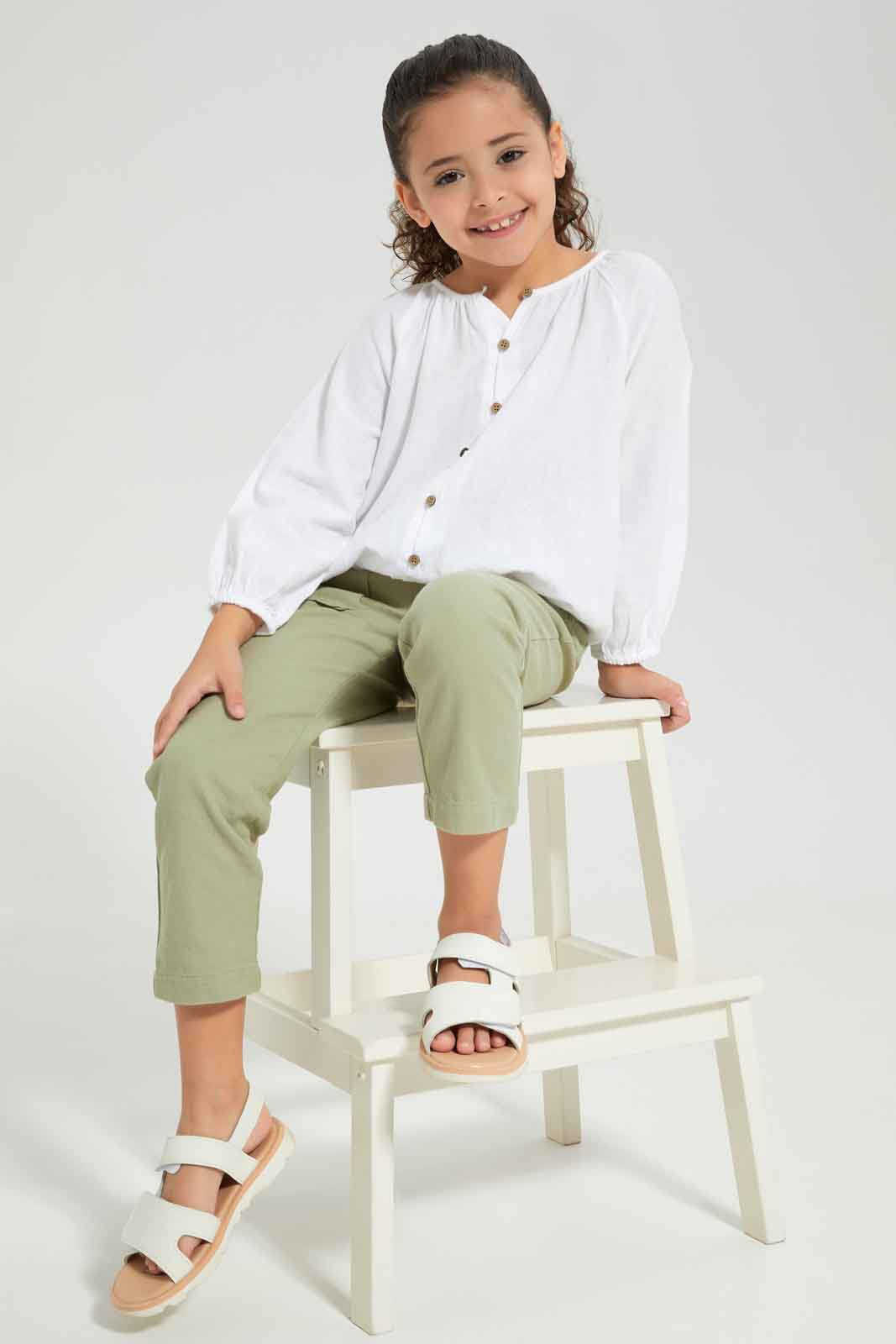 Redtag-Girls-Elasticated-Blouse-White-Category:Blouses,-Colour:White,-Deals:New-In,-Dept:Girls,-Filter:Girls-(2-to-8-Yrs),-GIR-Blouses,-New-In-GIR-APL,-Non-Sale,-S23A,-Section:Girls-(0-to-14Yrs)-Girls-2 to 8 Years